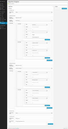 ACF Mega Menu Navigation
